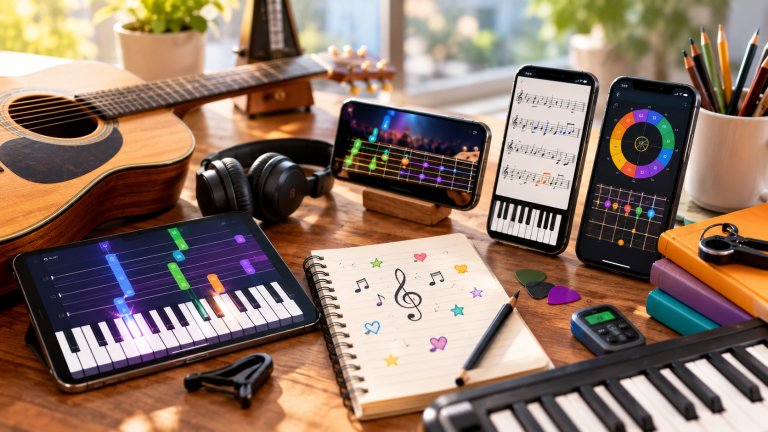 From Tap to Tone: Mastering Instruments and Music Theory with Mobile Software
