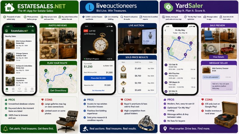 Hidden Treasures Nearby: The Best Apps for Tracking Weekend Estate Sales and Local Auctions