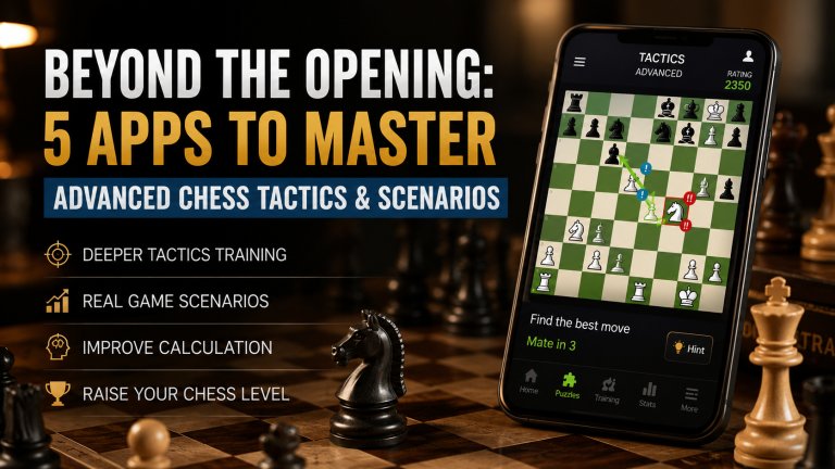 Beyond the Opening: 5 Apps to Master Advanced Chess Tactics & Scenarios