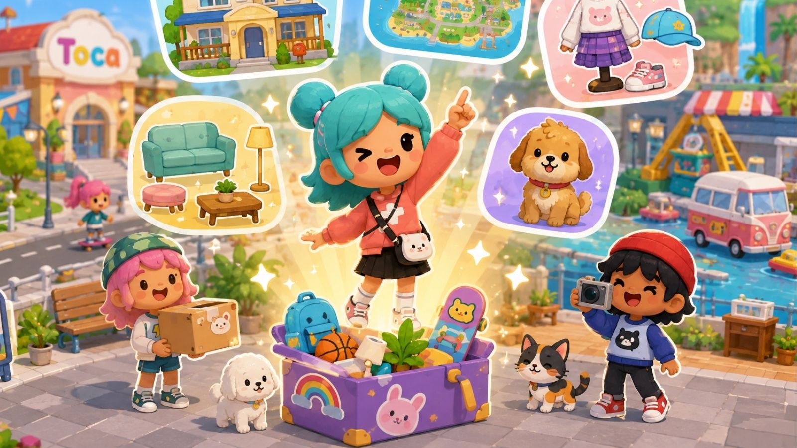 How To Get Free Houses, Maps, Clothes, Furniture, And Pets In Toca cover