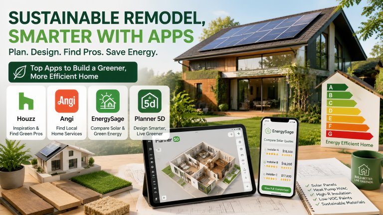 Your 2026 Guide to Apps for Sustainable and Energy-Efficient Home Remodels
