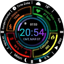 Watch Face Neon Health TMZ icon