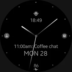 Minimal Black v27 watch face icon