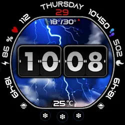 Animated Weather Flip Time E55 icon
