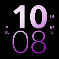 Soft Purple Large Watch Face icon