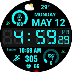 Big Bold Digital WearOS NTV584 icon
