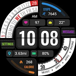 Diagonal Text ZKin Watch Face icon