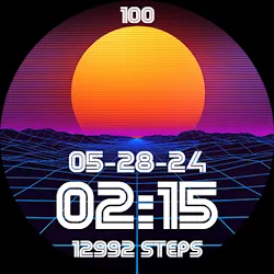 Retro 80's Synthwave Cool Neon icon