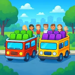 Bus Frenzy : Color Sort icon