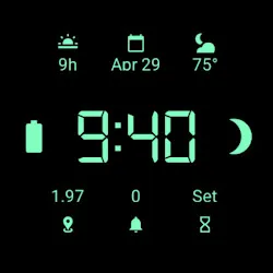 LCD Retro Black watch face icon