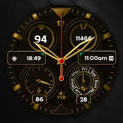 YSR01 Golden Analog Watch Face icon