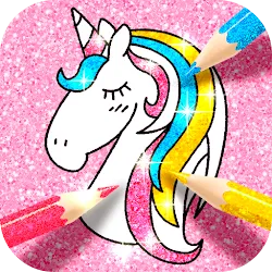 Libro para colorear unicornio icon