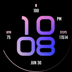 Stylish Pink Blue Watch Face icon