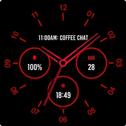 Analogue Red Watch Face icon
