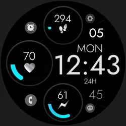 Digital Black Watch Face icon