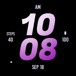 Soft Purple Bold Watch Face icon