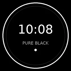 Pure Black Digital Watch Face icon