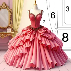 Princess Dress Coloring Book icon
