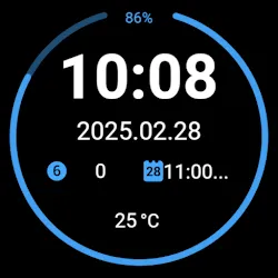 Minimal Cyan watch face icon