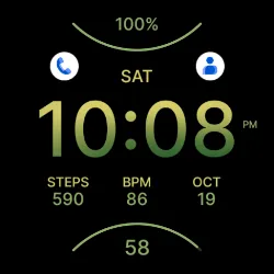 Sporty Army Green Watch Face icon
