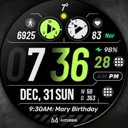 MD286 Digital watch face icon
