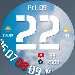 N-SPORT660 Weather Big Digital icon