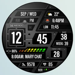 MD300 Digital watch face icon
