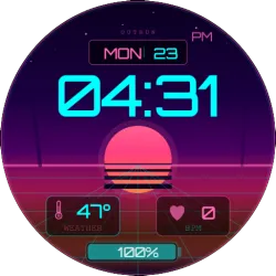 Neon Outrun - watch face icon