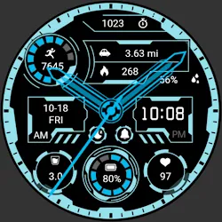 Aurora Blue Analog Watch faces icon