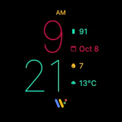Super Color Minimal Watch Face icon