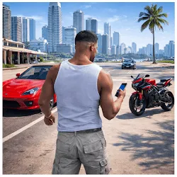 Miami Gangster Crime Games 3D icon