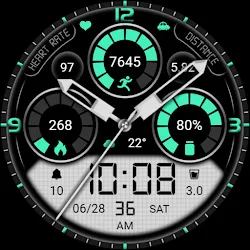 Elegant Green LCD DigitalWatch icon