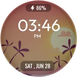 3D Beach Sunset LandscapeWatch icon
