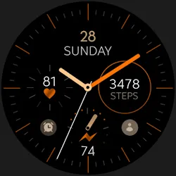 Minimal Orange v27 watch face icon