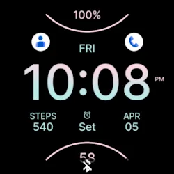 Sporty Pink Blue Watch Face icon