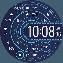ZKin Watch Face Blue Firefly icon