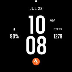 Sporty Jet Black Watch Face icon