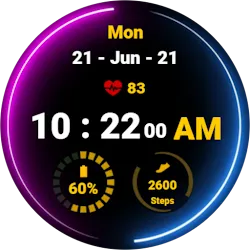Neon Blue Pink Watch Face icon
