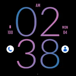 Blue Pink Light Watch Face icon