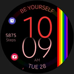 Rainbow digital watch face icon
