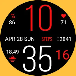 Gold n Color Daily Watch Face icon
