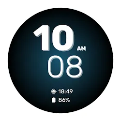 WES8 - Big Numbers Watch Face icon