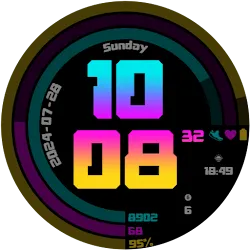 Futuristic Neon Watch Face icon