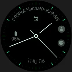 Minimal black v23 watch face icon