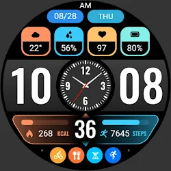 【Hybrid】Flat Small Clock icon