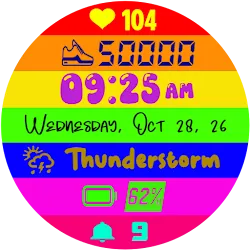 Rainbow Stripes: Vibrant Face icon