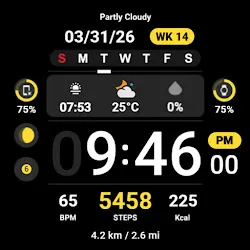Minimal Black Watch Face 025 icon