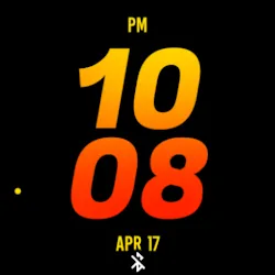 Orange Fire Bold Watch Face icon