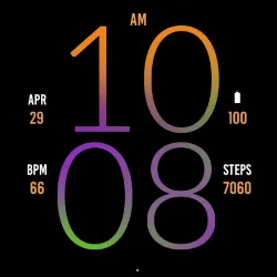 Orange Purple Light Watch Face icon