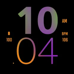 Orange Purple Large Watch Face icon